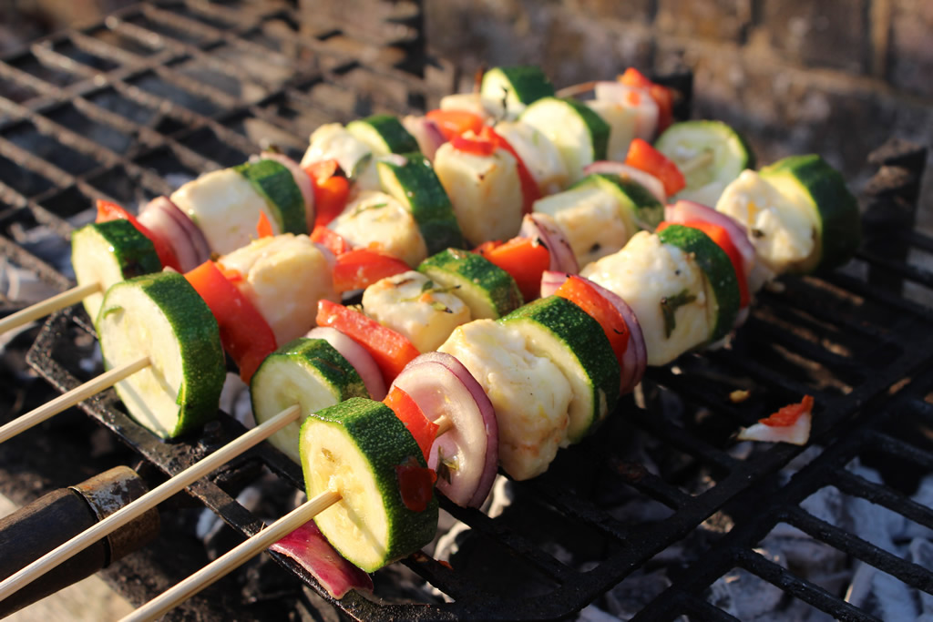 Halloumi and Vegetable Skewers Recipe