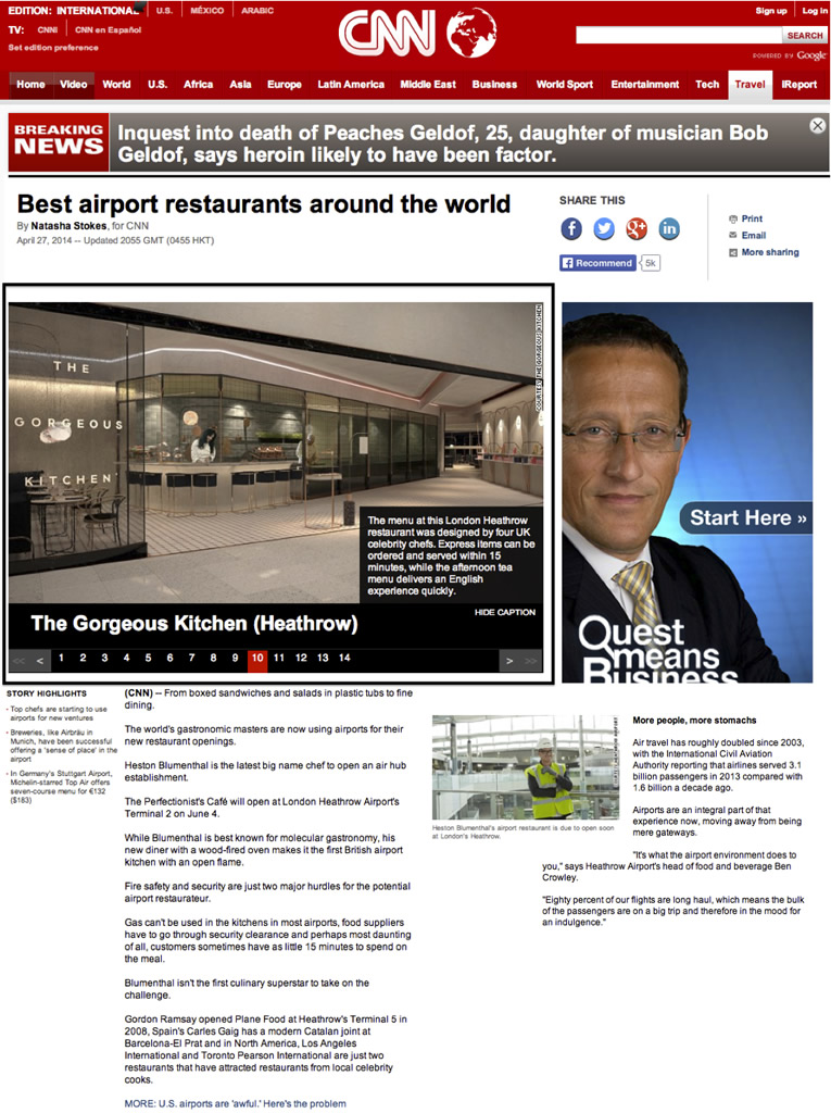 The Gorgeous Kitchen features in CNN Magazine