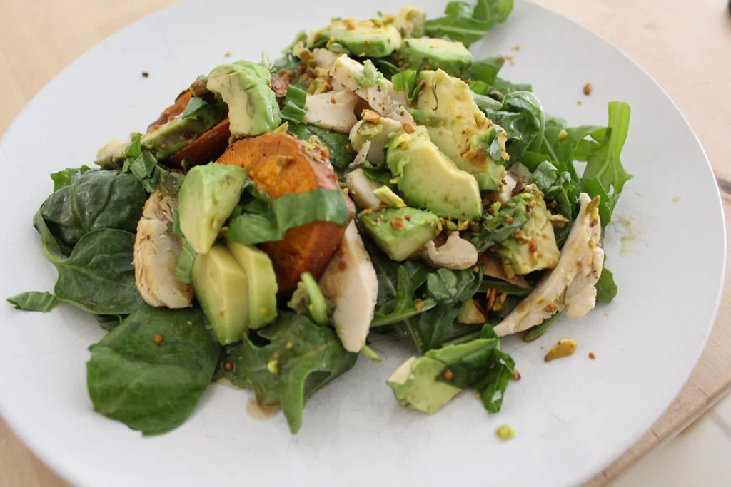 Sweet Potato, Chicken, Avocado and Rocket Salad