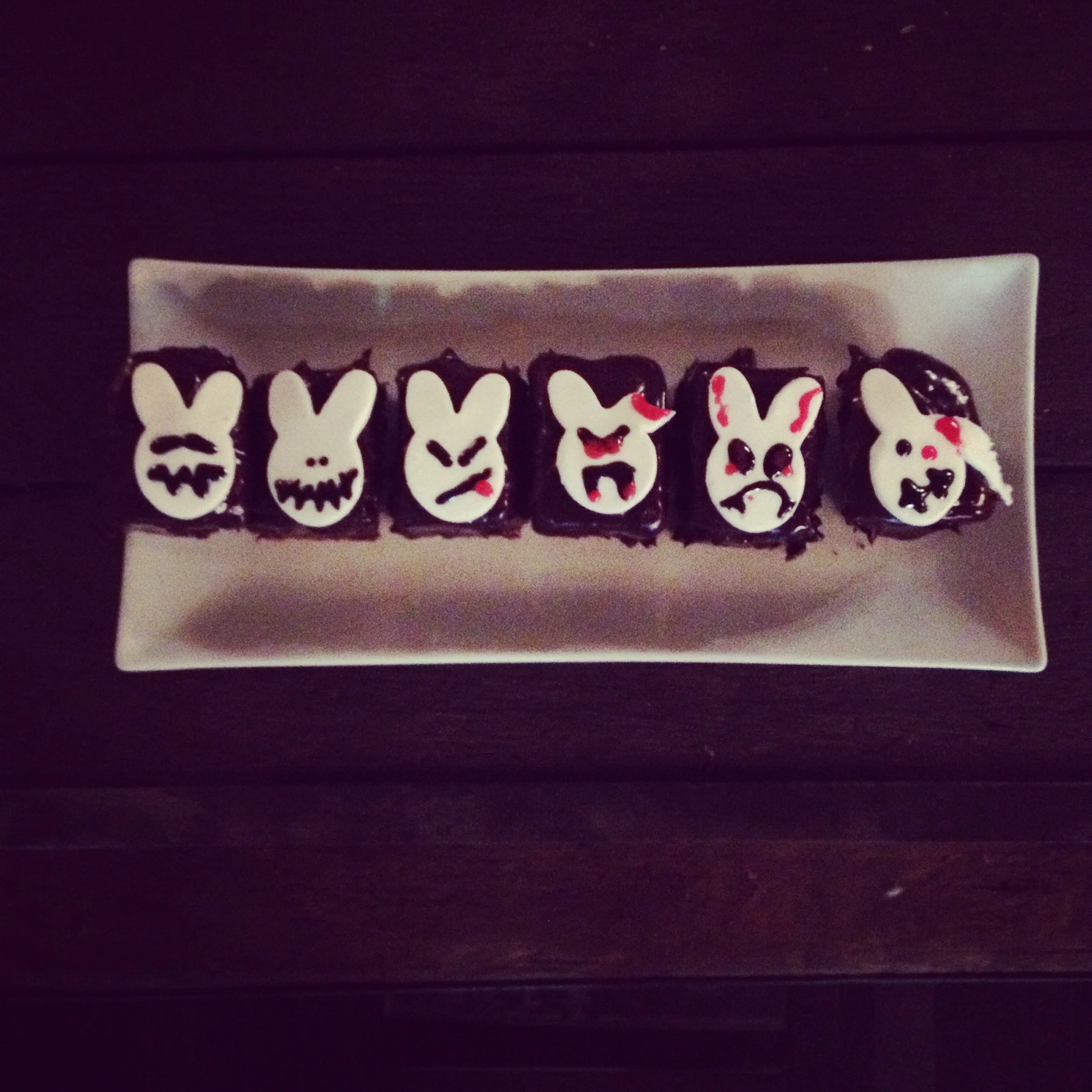 Evil Bunny Halloween Cakes
