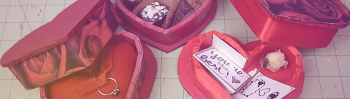 DIY Valentine Heart Boxes