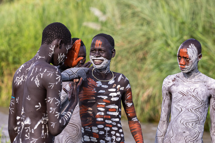 ethiopia tribe photos body paint
