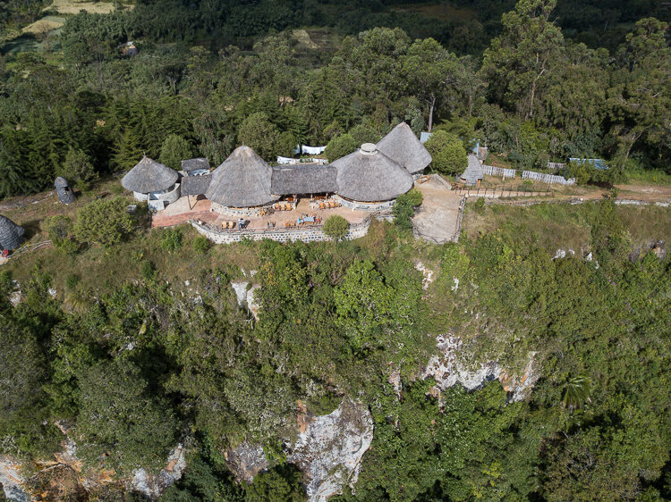 Dorze Lodge sits on the edge of a cliff