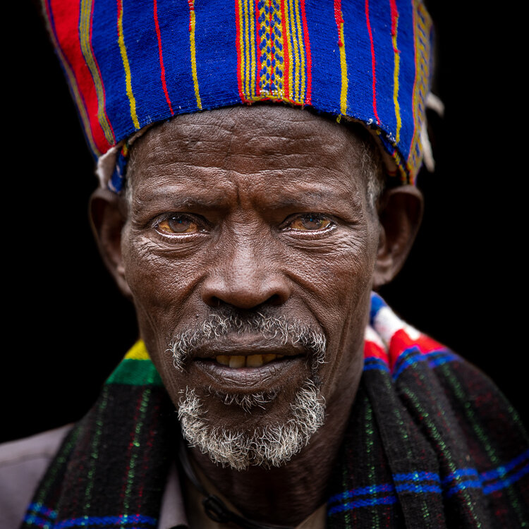 Portrait of a Konso man tribe elder