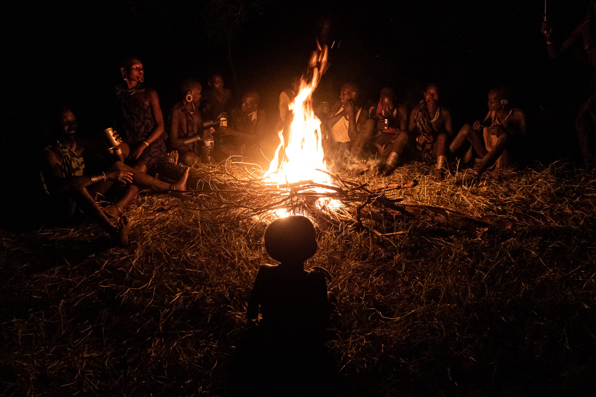 Ethiopia Suri Tribe camping