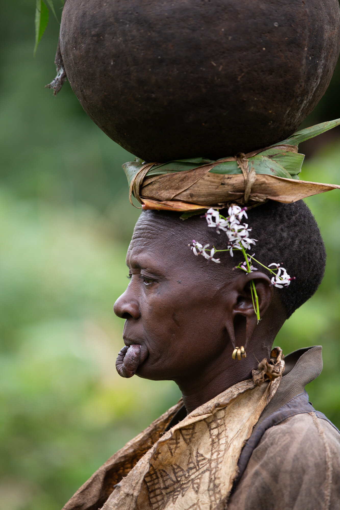 Suri tribal woman portrait Omo Valley