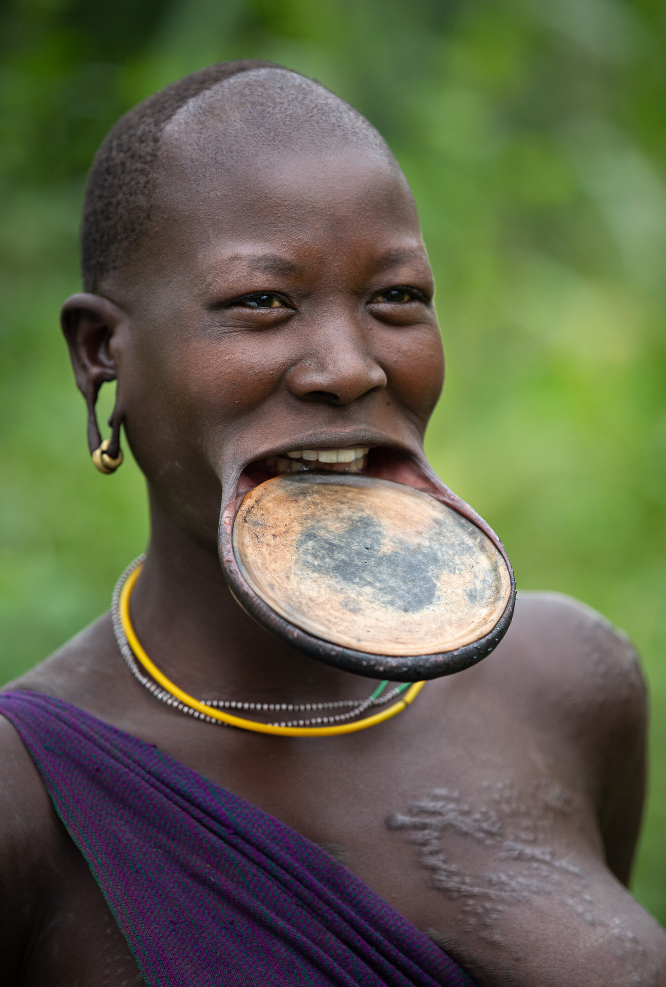 Ethiopia Suri Tribe Lip plate woman Surma