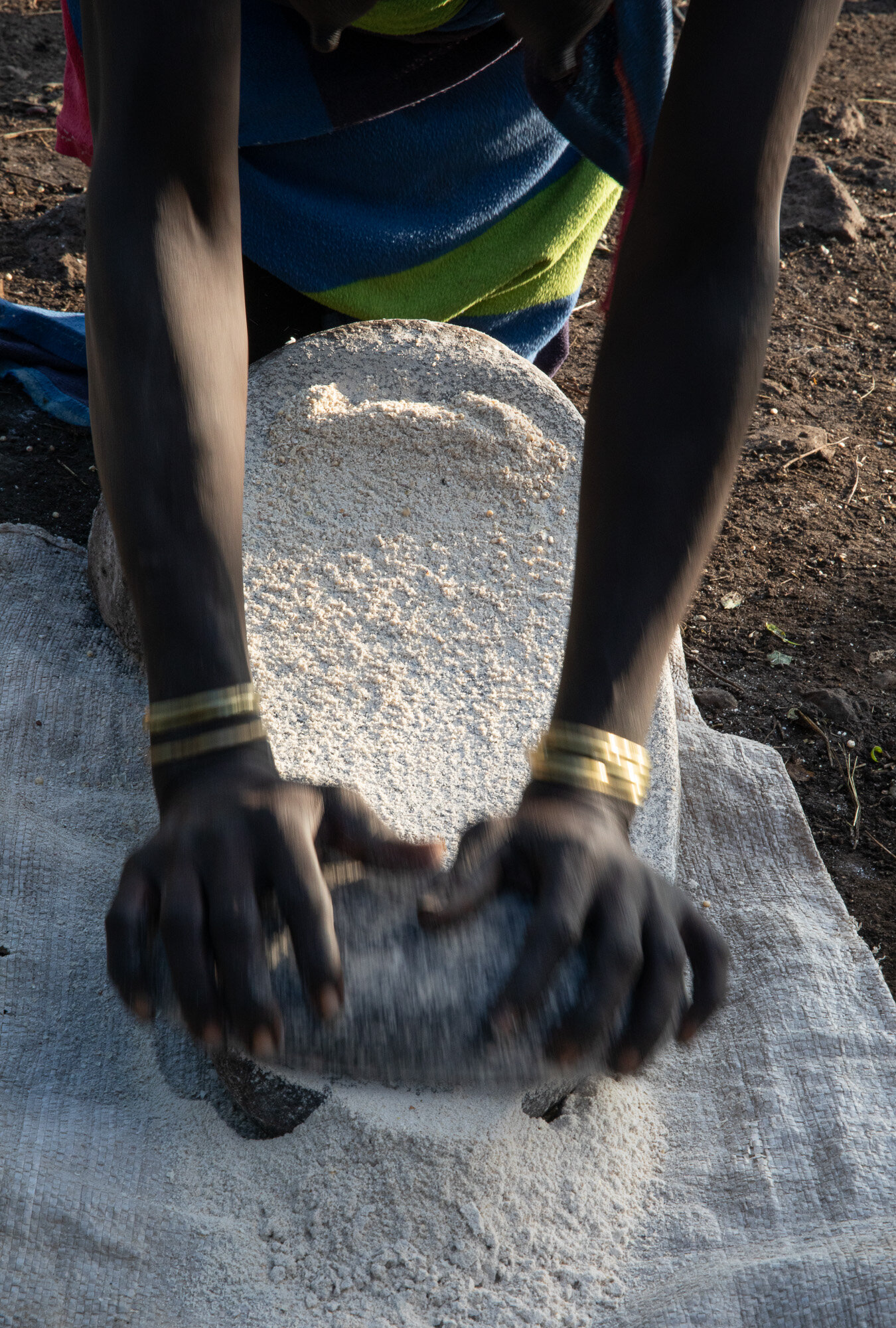 Ethiopia Omo Valley tribal village preparing food