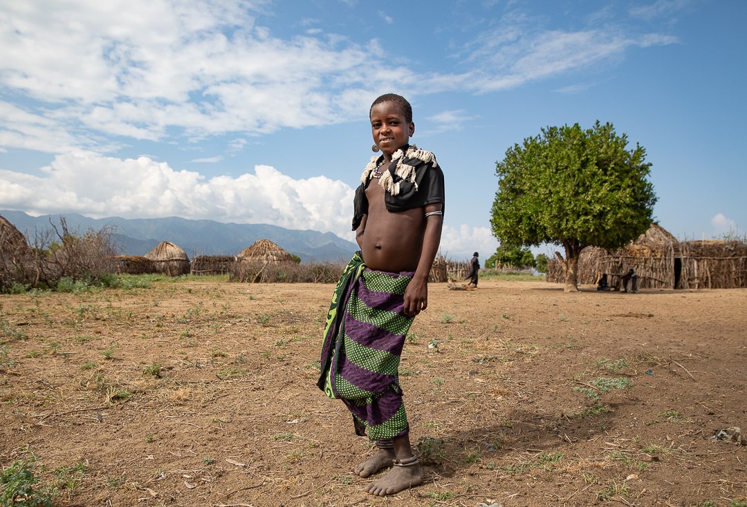 Arbore tribe girl at Arbore village Ethiopia