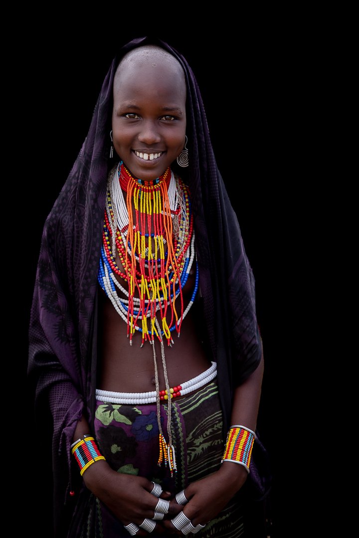 Arbore tribe girl portrait from Ethiopia Omo Valley tribe tour