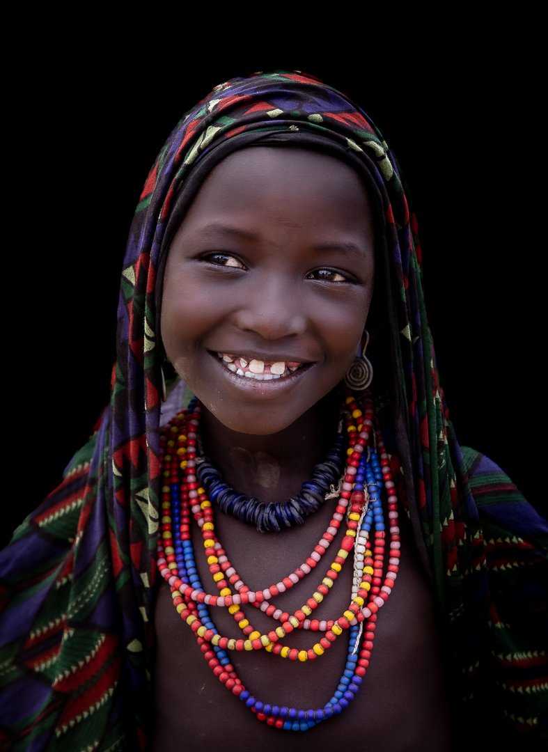 Arbore tribe girl portrait from Ethiopia Omo Valley tribe tour