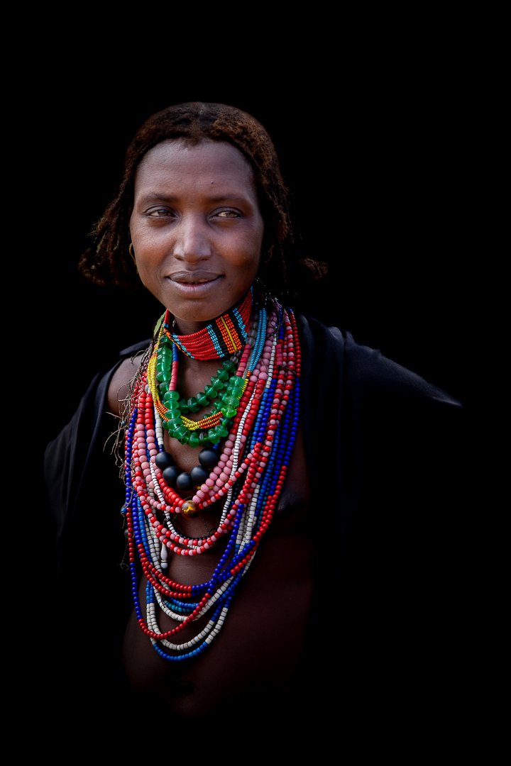 Arbore tribe woman portrait from Ethiopia Omo Valley tribe photo tour