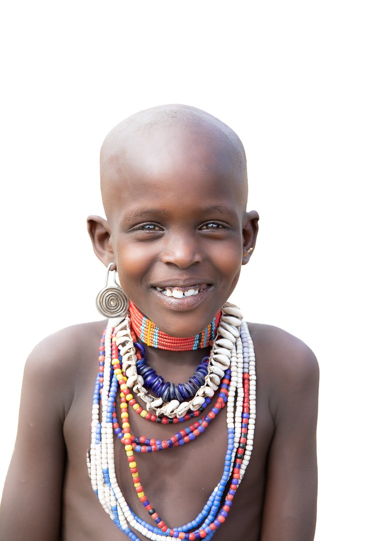 Arbore tribe girl portrait from Ethiopia Omo Valley tribe photo tour