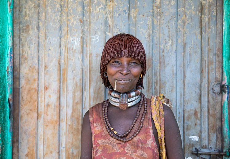 Hamer Tribe Woman Portrait