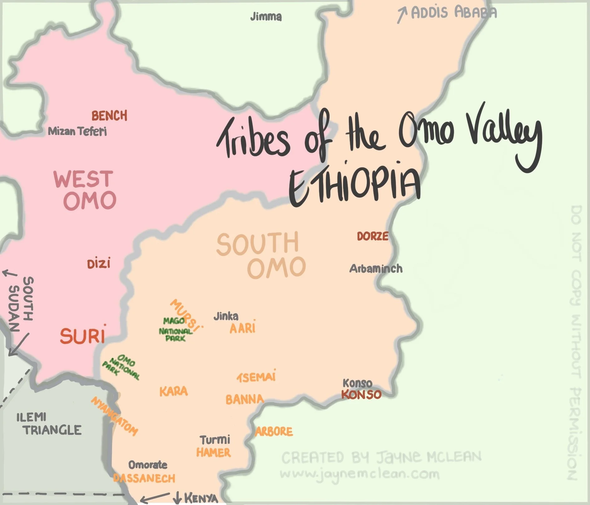 Lower Omo Valley Map – Omo Valley Ethiopia – BQTTG