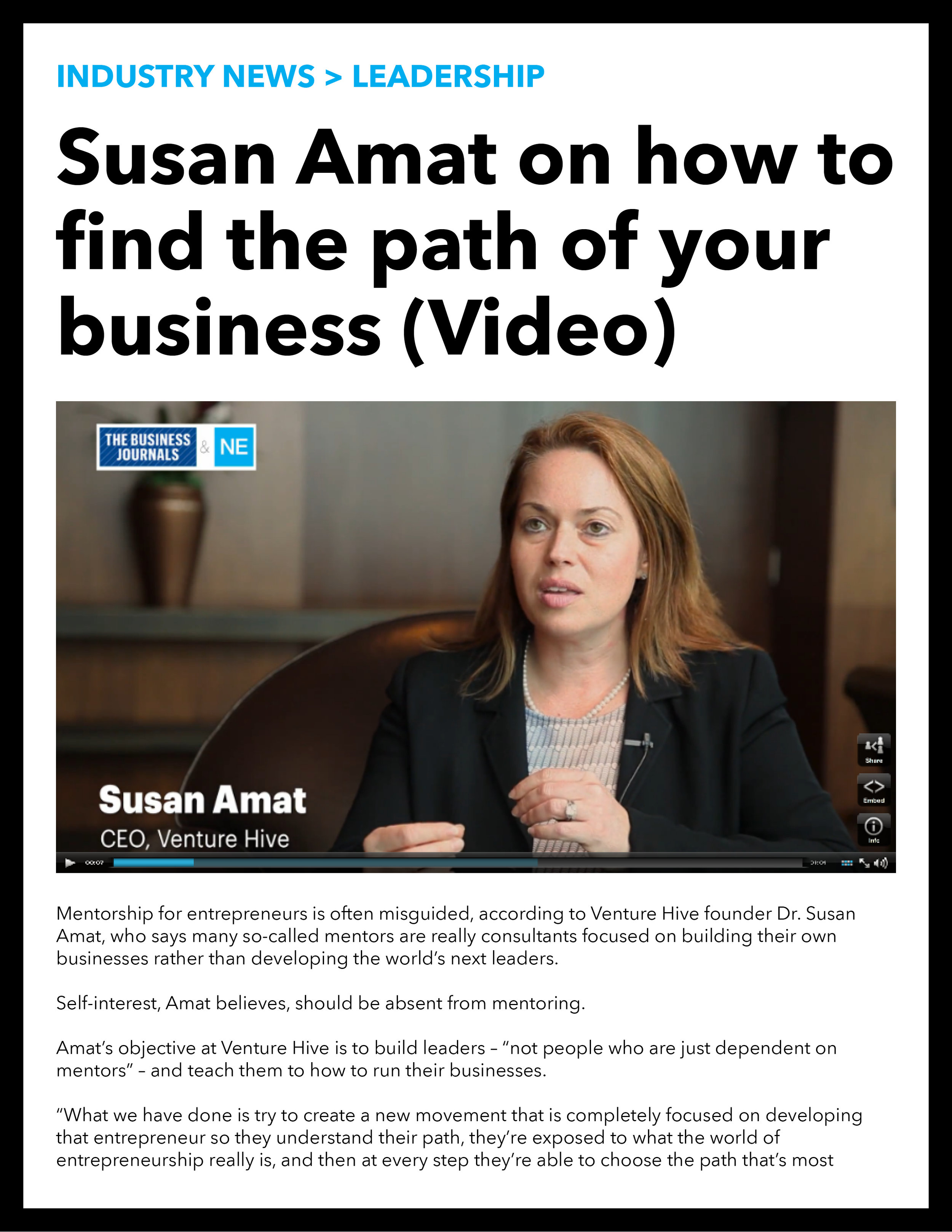 Susan Amat, CEO of Venture Hive