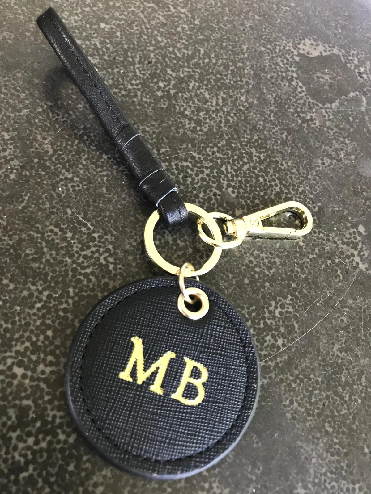 monogrammed keyring