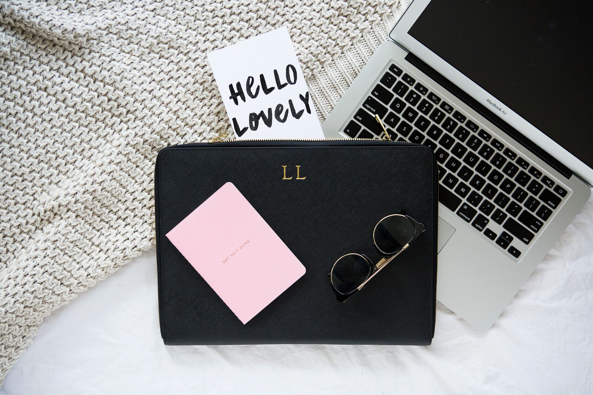 monogrammed laptop case