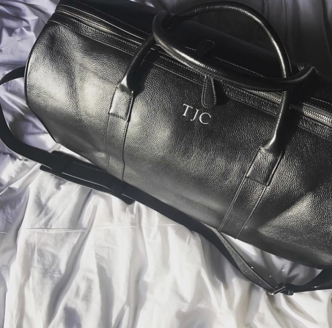 'LONG WEEKEND LOVERS' UNISEX BLACK WEEKENDER