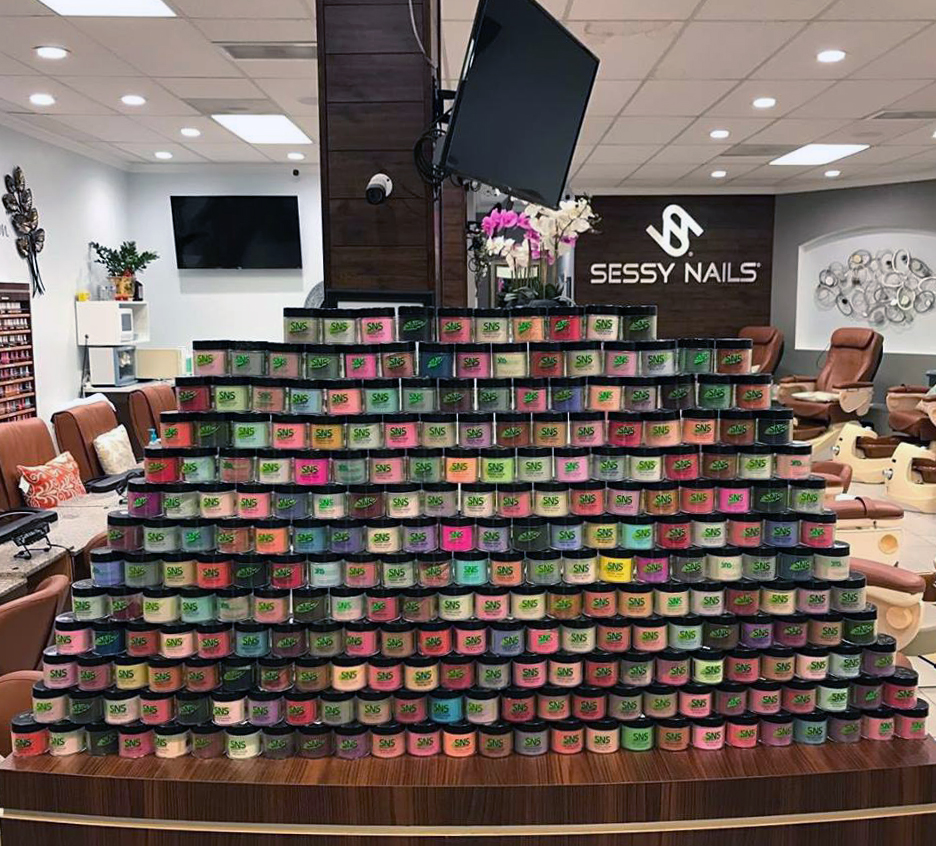 Our wide selection of SNS dipping powder!