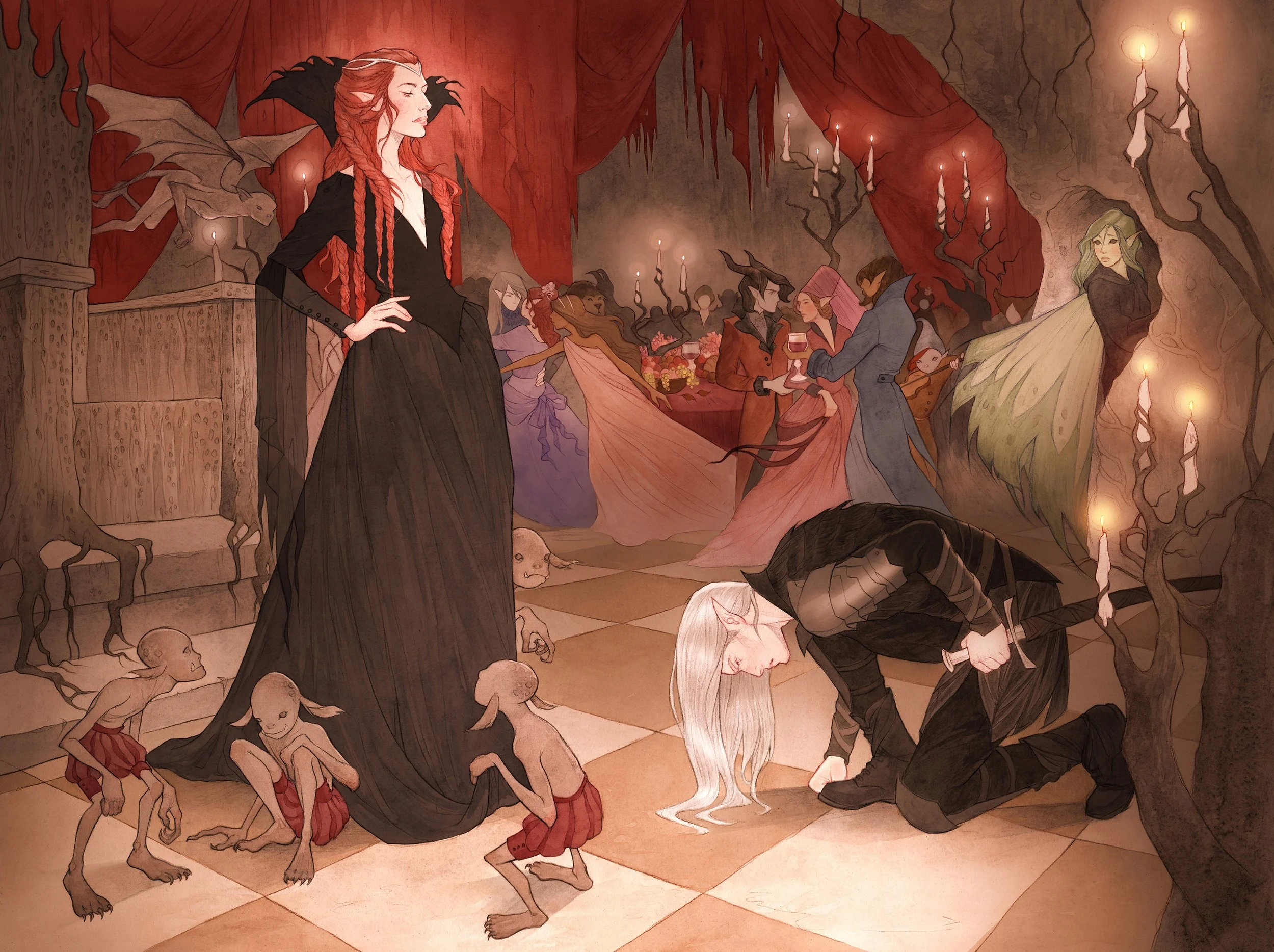  Front endpaper illustration for TITHE by Holly Black  Client: Illumicrate 