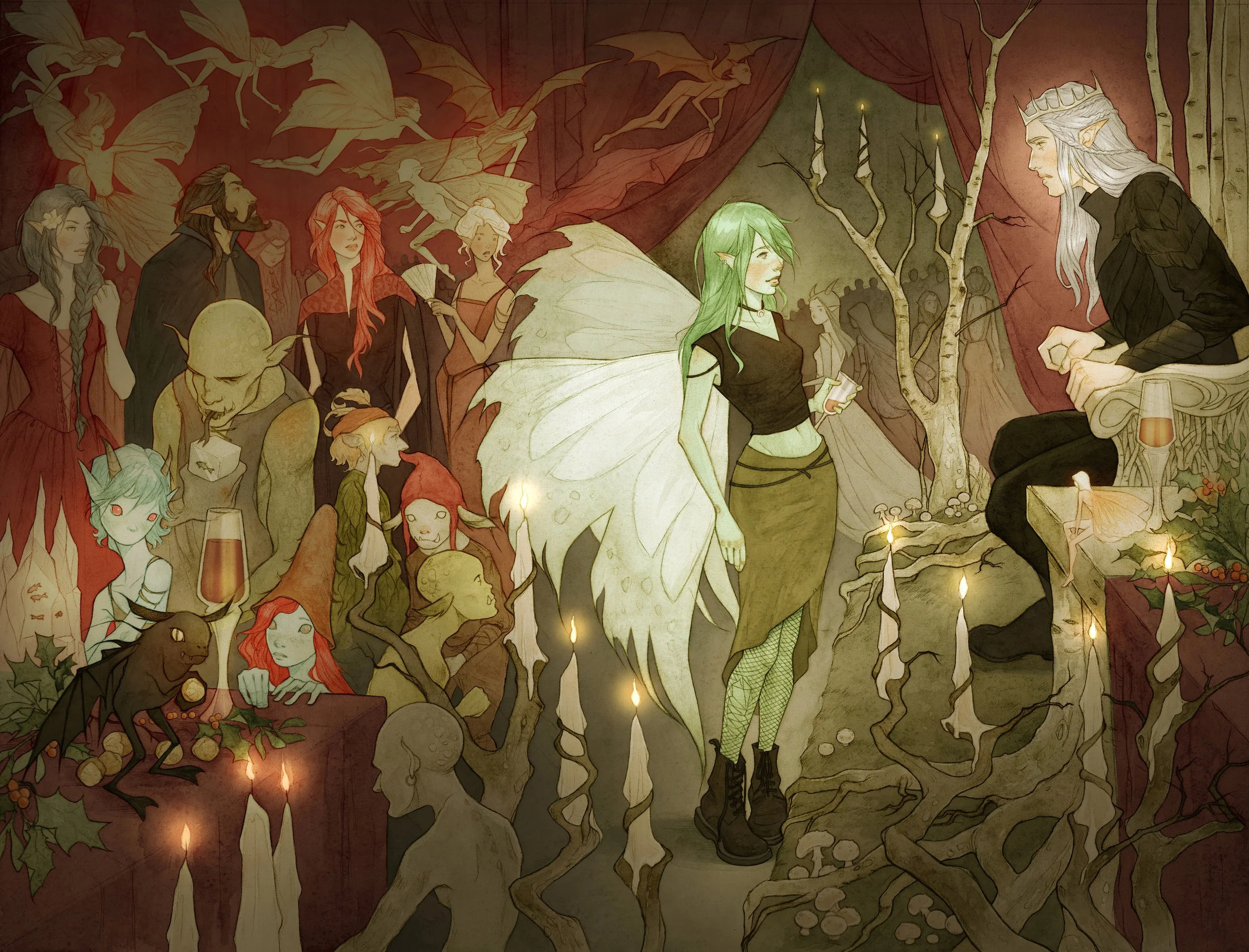  Front endpaper illustration for IRONSIDE by Holly Black  Client: Illumicrate 