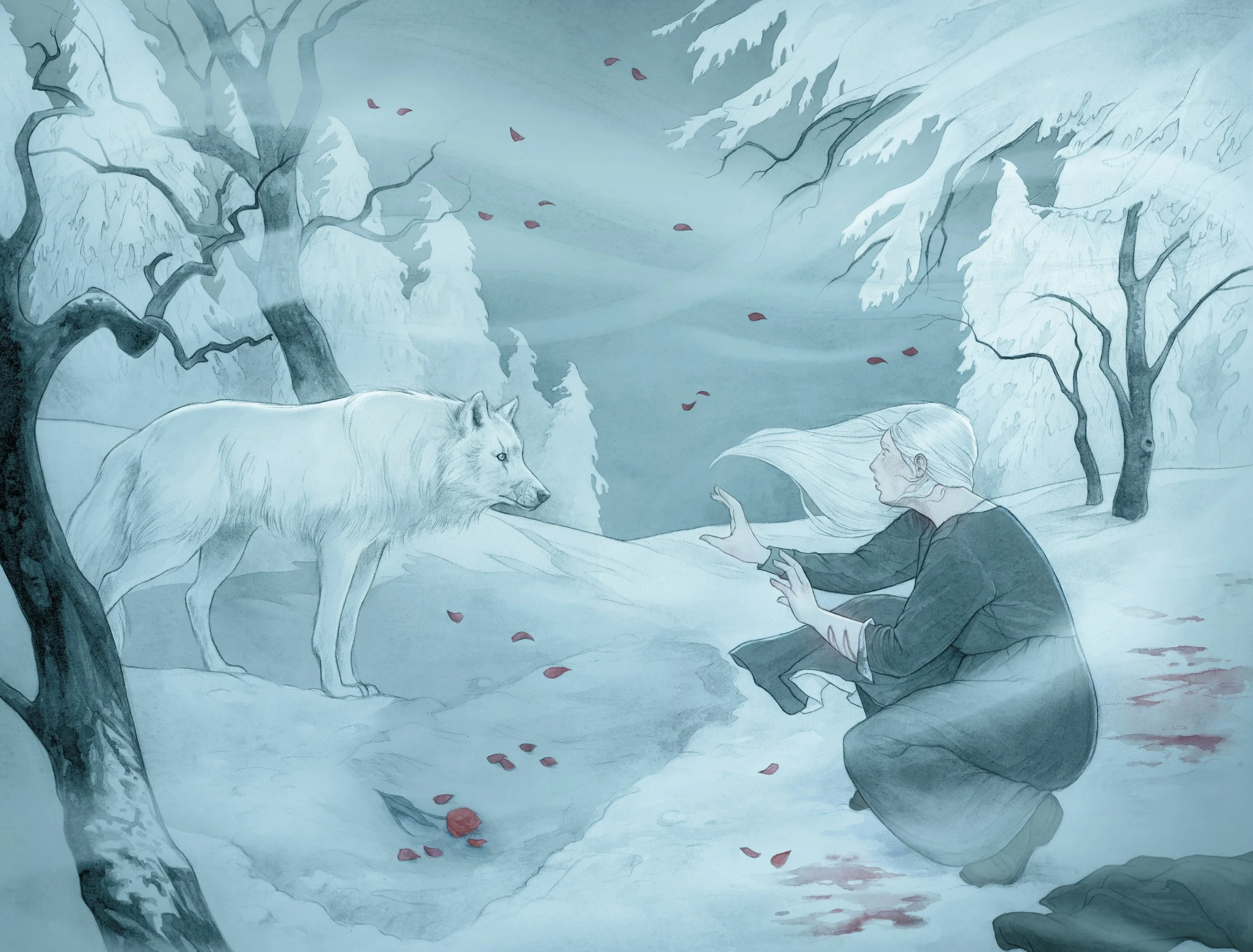  Interior double-page spread for KING OF SCARS by Leigh Bardugo  Client: Litjoy Crate 