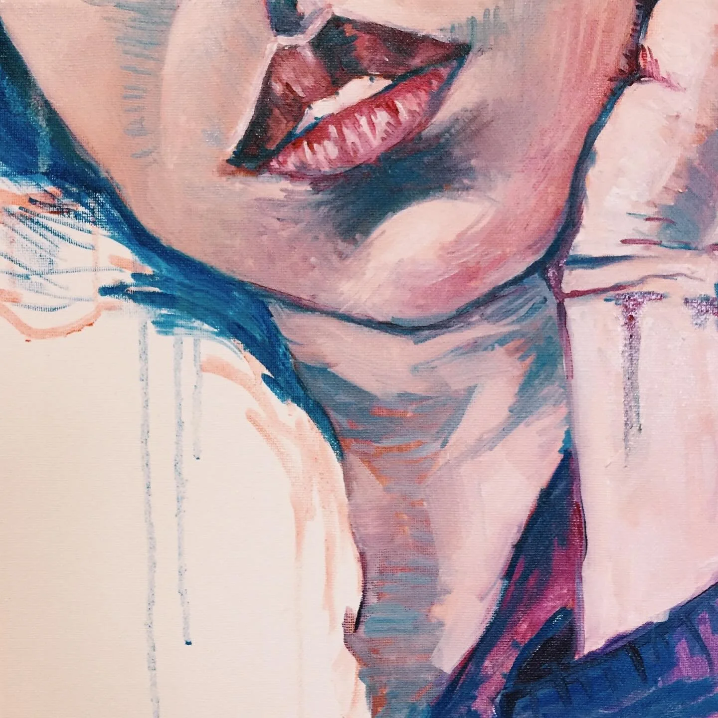 Self portrait circa 2015 
Oil on canvas 

Maybe I do a 2025 self portrait?