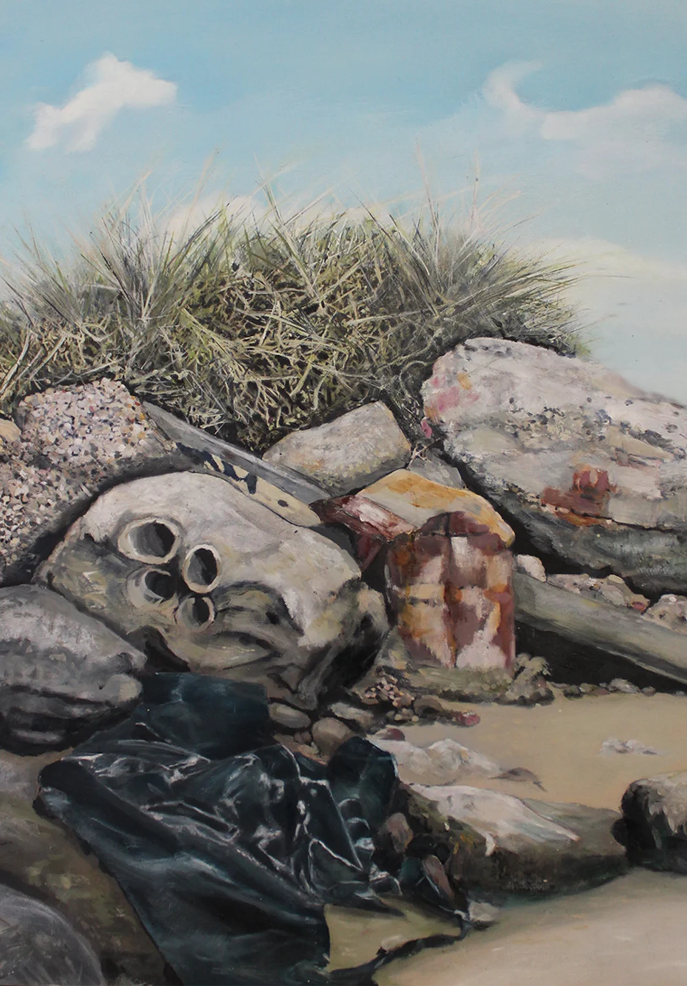 The Silence 2016, oil on linen on hardboard 59 x 84 cm