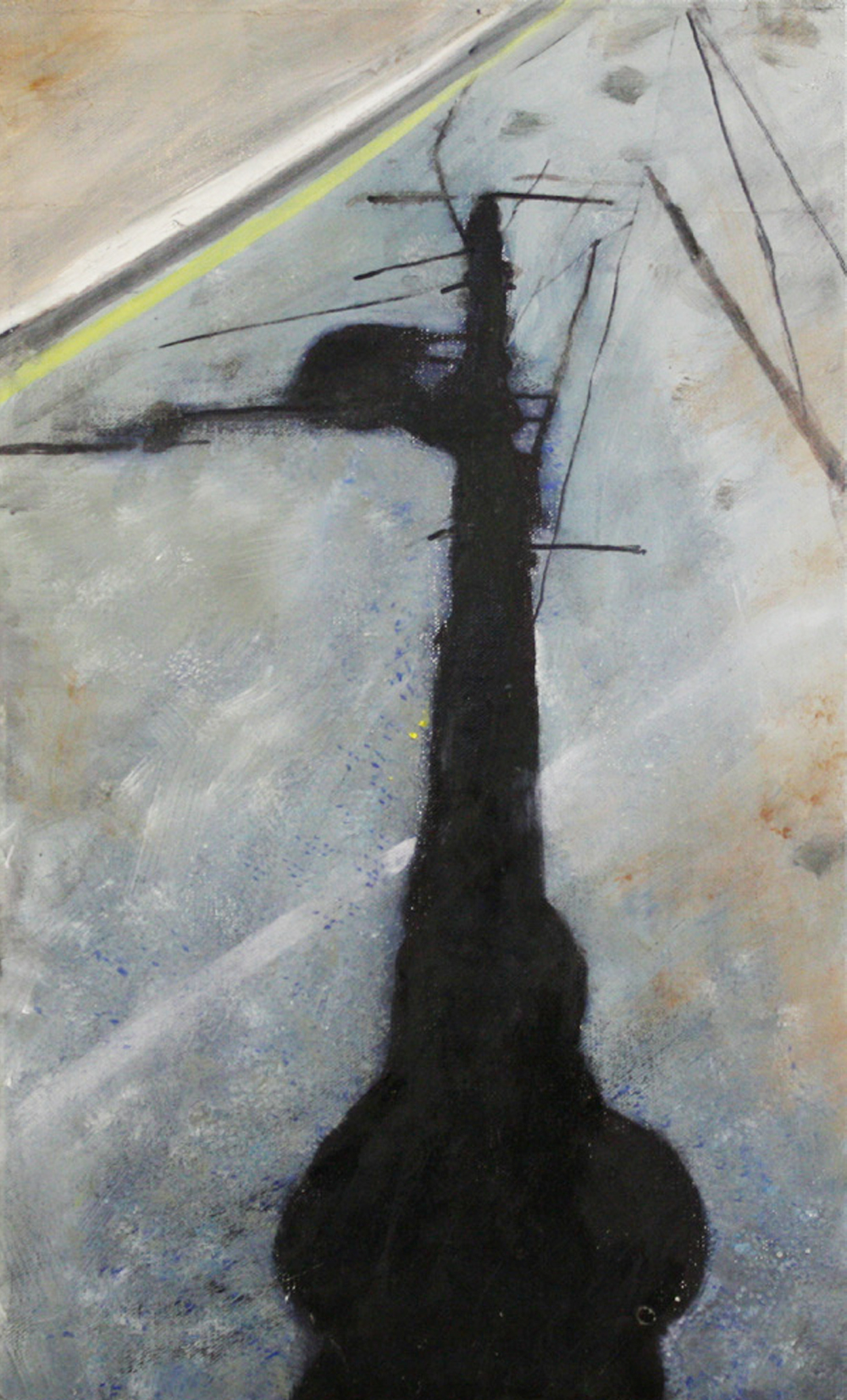  Shadows and Roads:  Bulbious One   2011, oil on canvas on hardboard  50 x 76 cm  private collection     