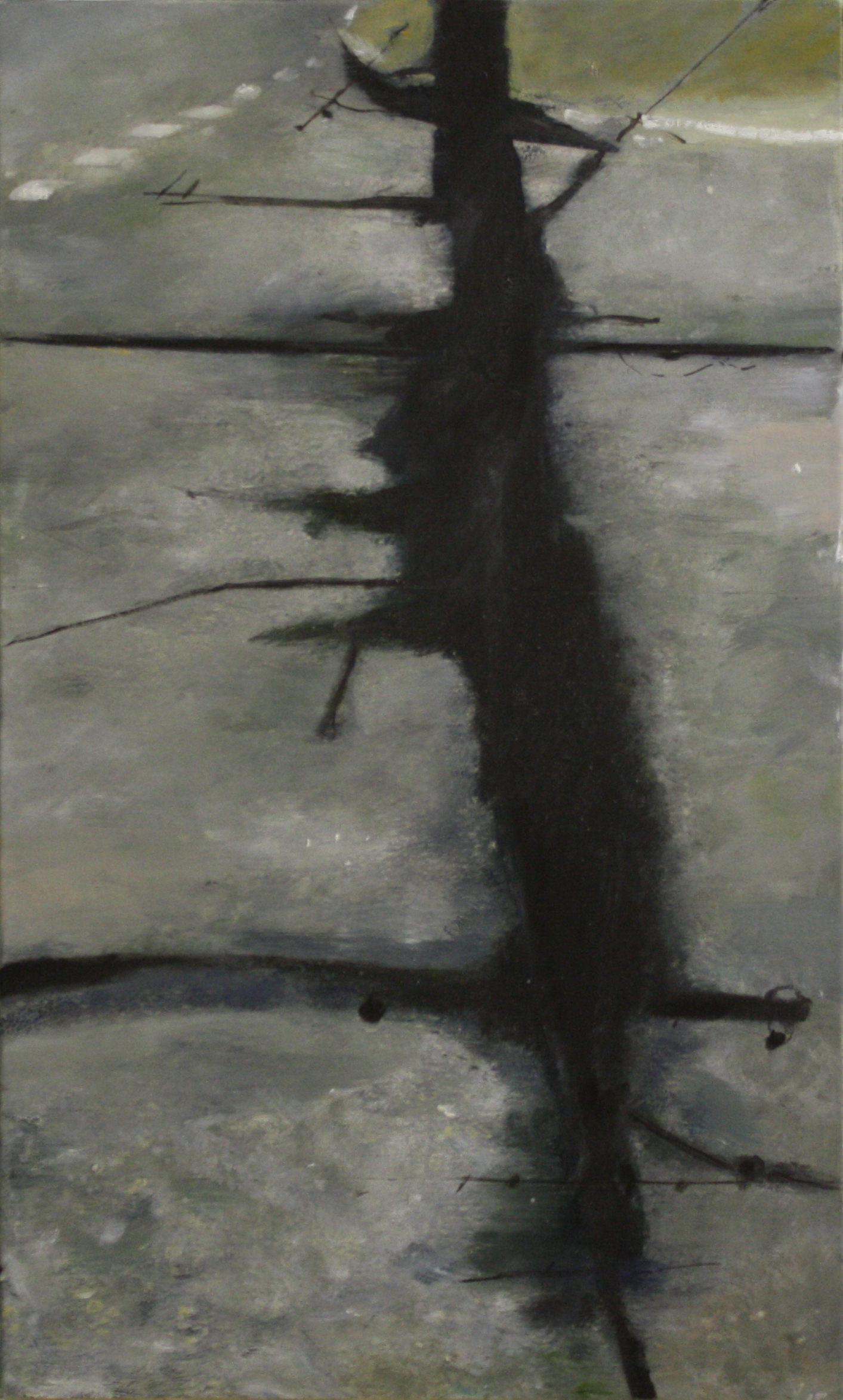  Shadows and Roads:  8140   2011,oil on canvas on hardboard  50 x 76 cm           