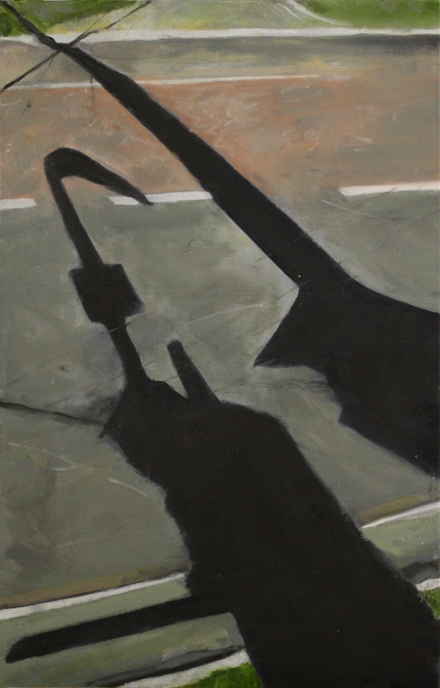  Shadows and Roads:  10616   2011, oil on canvas on hardboard  50 x 76 cm  private collection     