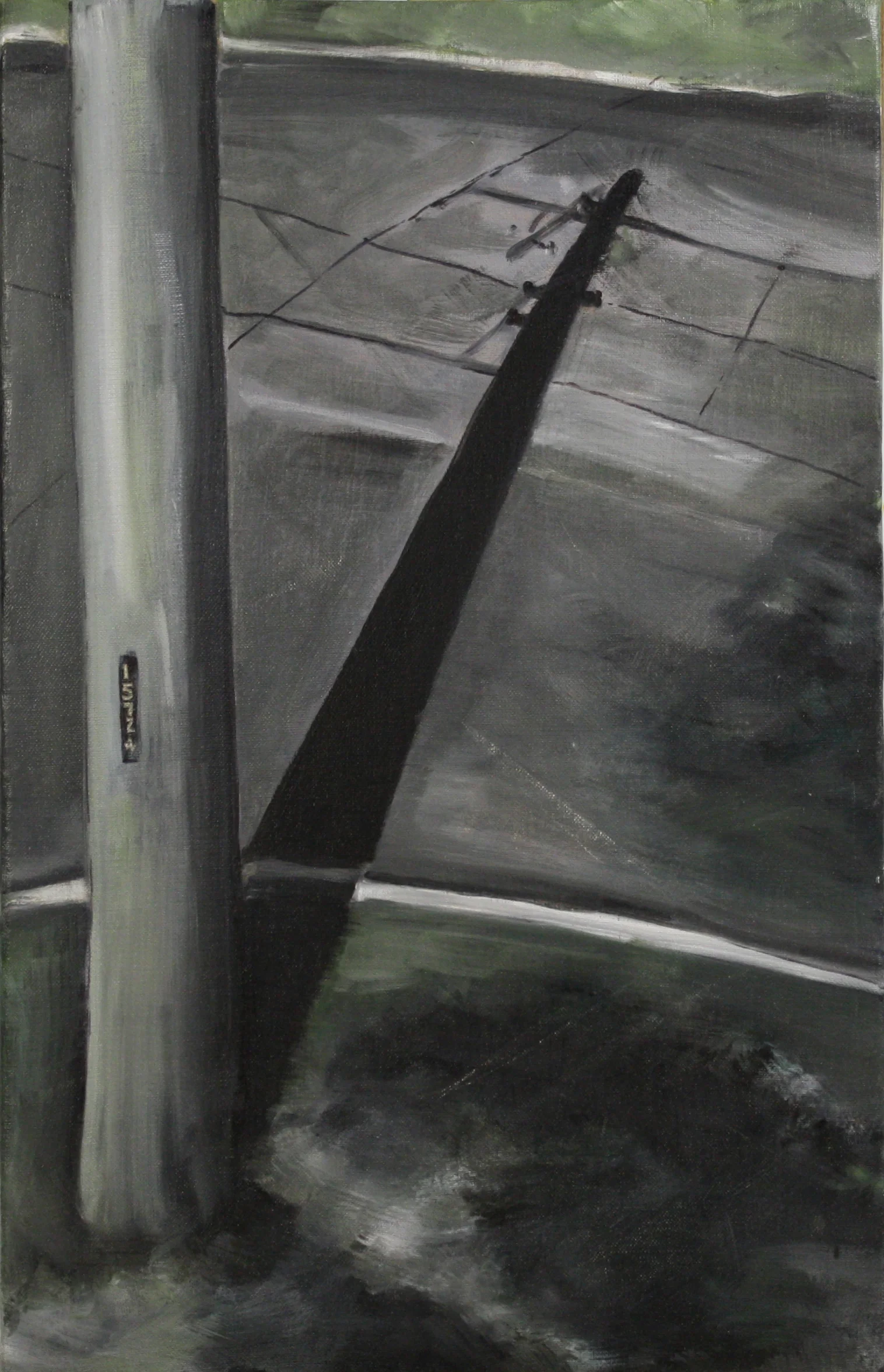Pole and Roads 15724 2011 oil on canvas on hardboard 50 x 76 cm