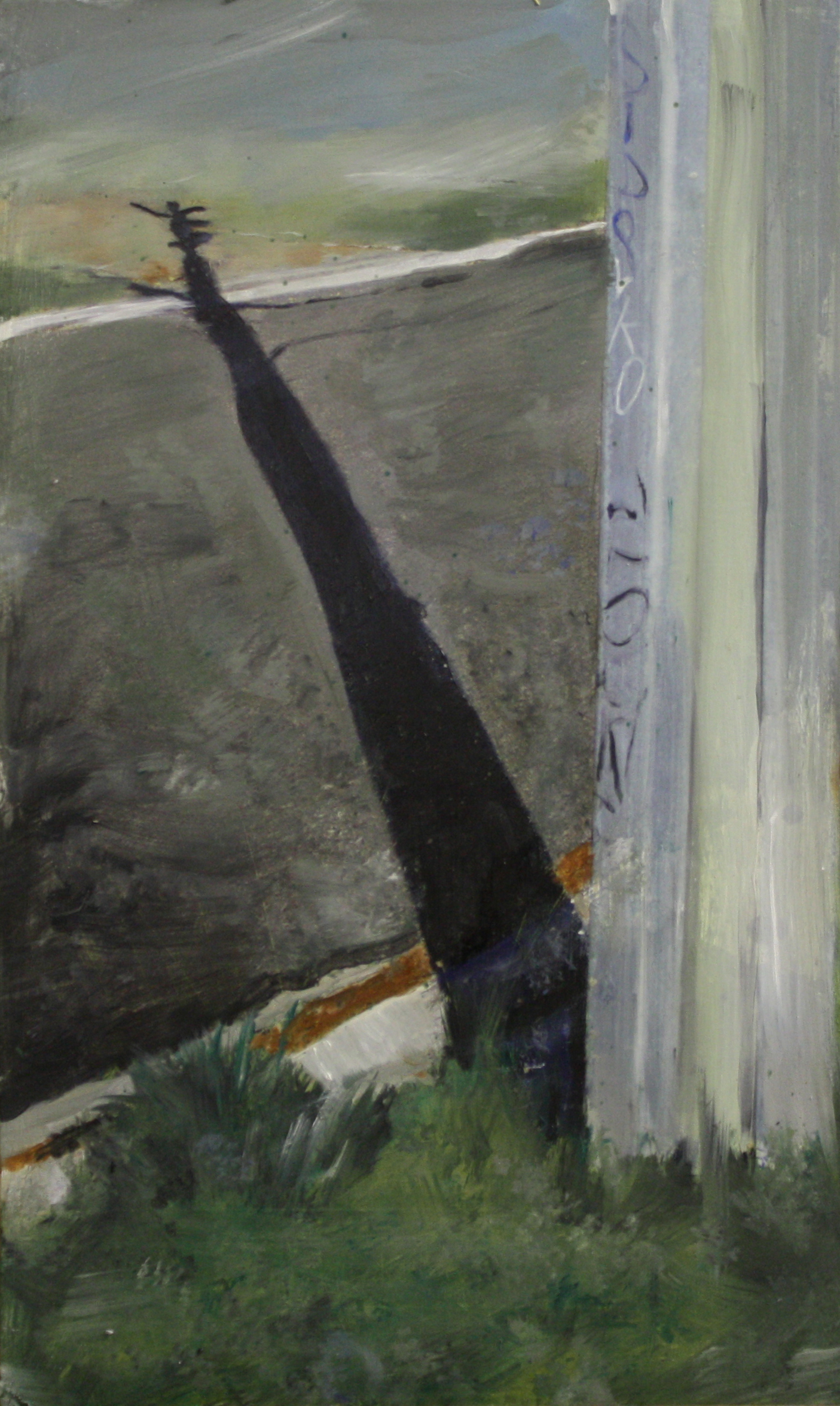  Poles and Roads:  17768   2011, oil on canvas on hardboard  50 x 76 cm       