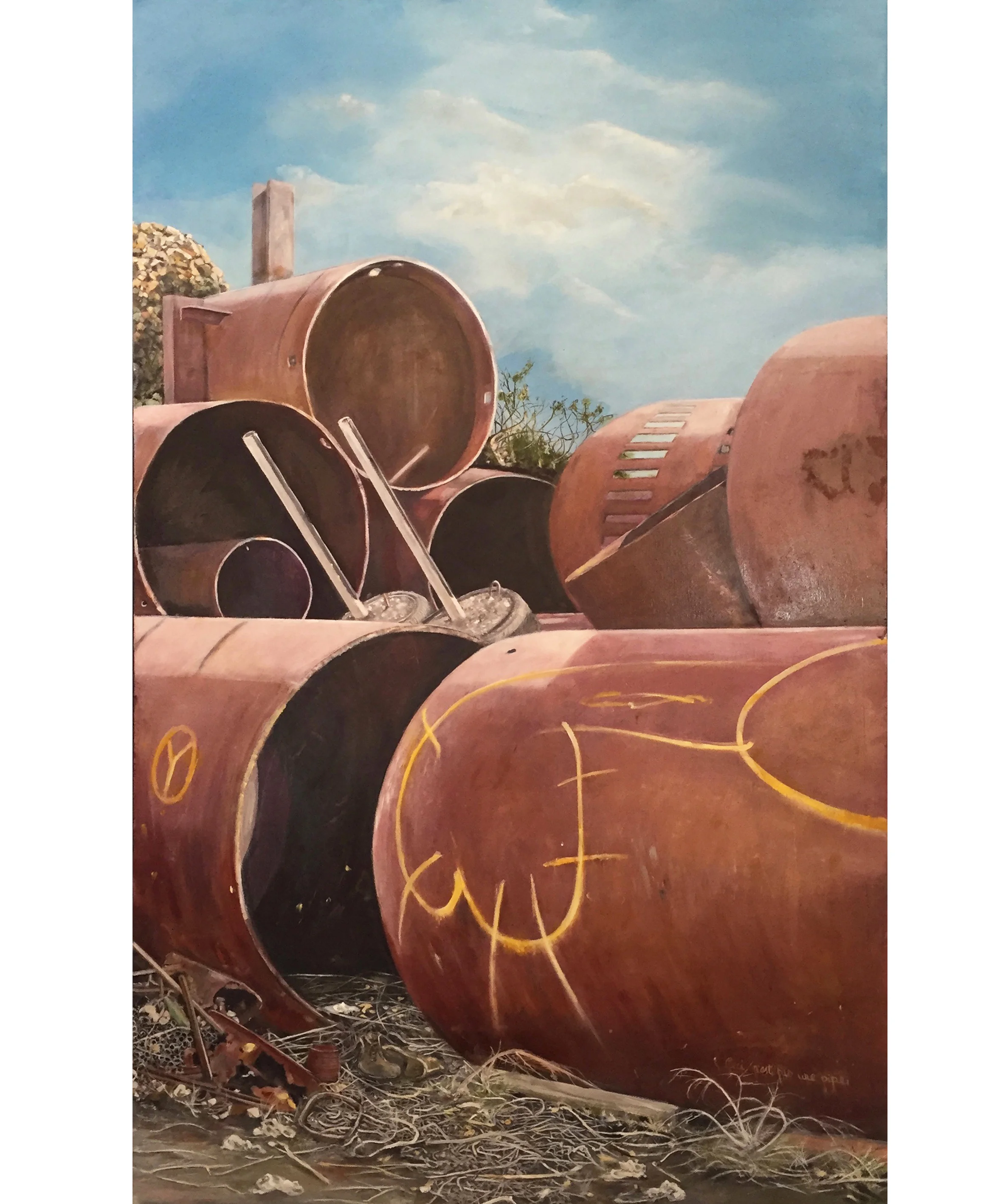 The Weight of Stillness 2016, oil on linen on hardboard 130 x 80 cm