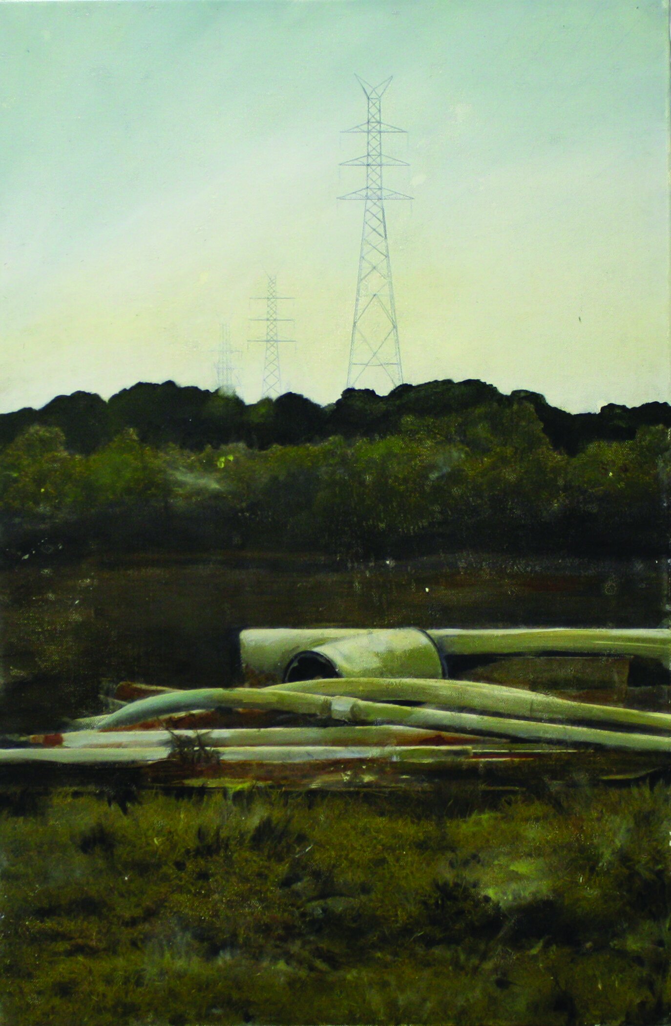   Edgeland 4   2012, oil on linen  50 x 76 cm    