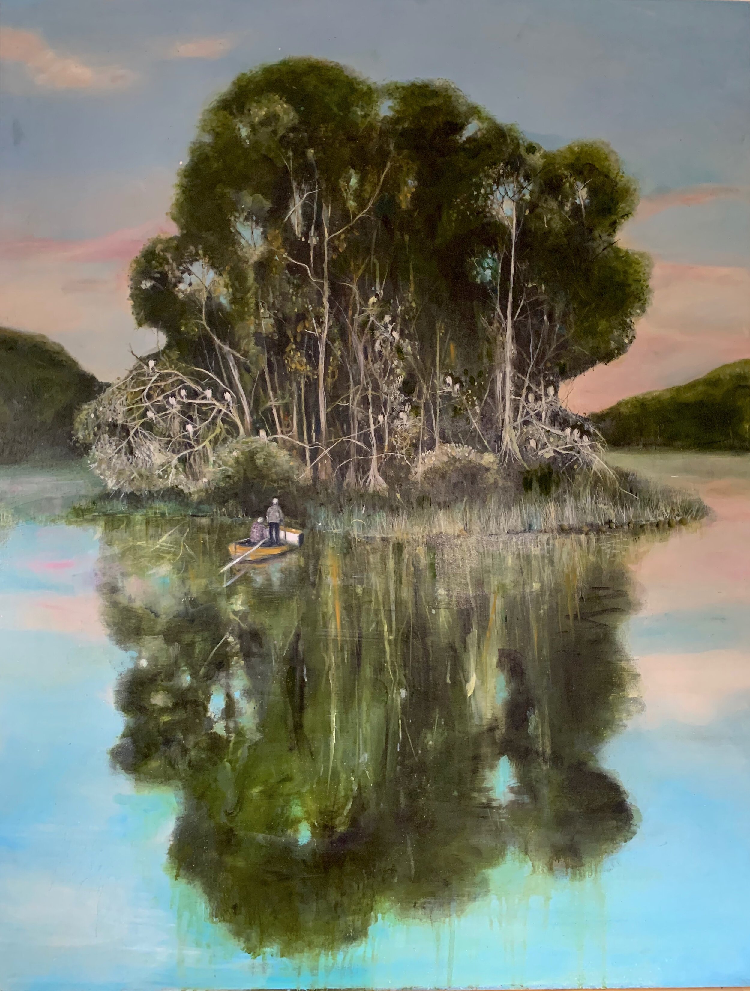 The Isle of Ibis: 2020 Oil on canvas on board, 100 x 85 cm
