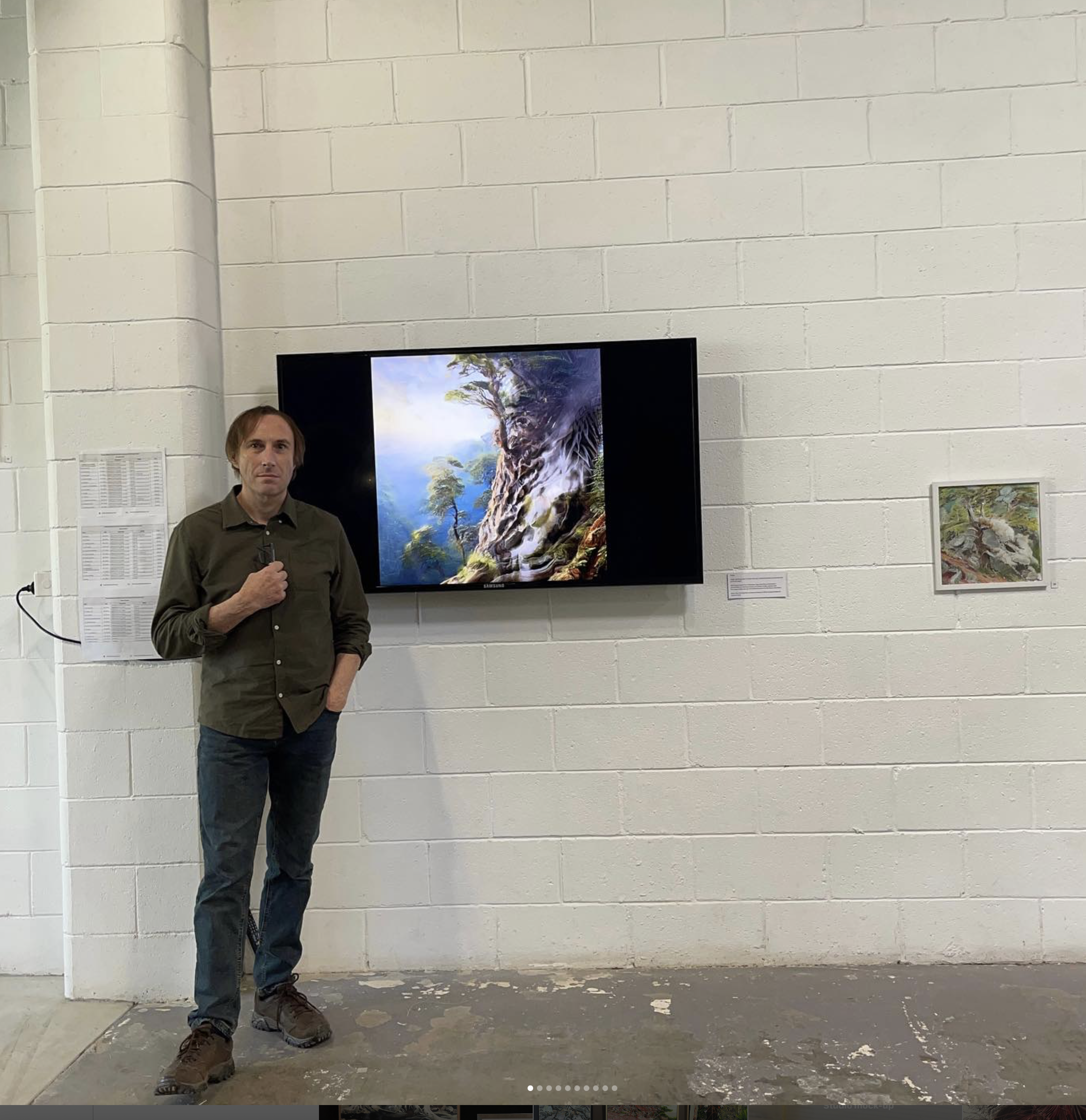 2023 Drawing between worlds 
Dennis McCar Solo exhibition (Drawing between worlds (machine learning and the human hand) at Vacant Assembly Brisbane.