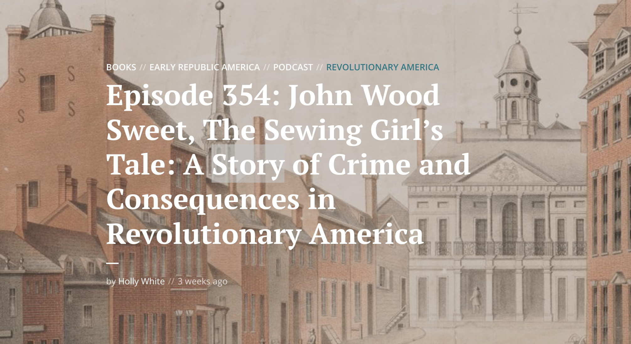 Ben Franklin's World: The Sewing Girl’s Tale 