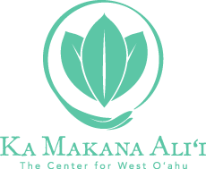 Logo of Ka Makana Ali'i featuring a stylized green lotus flower