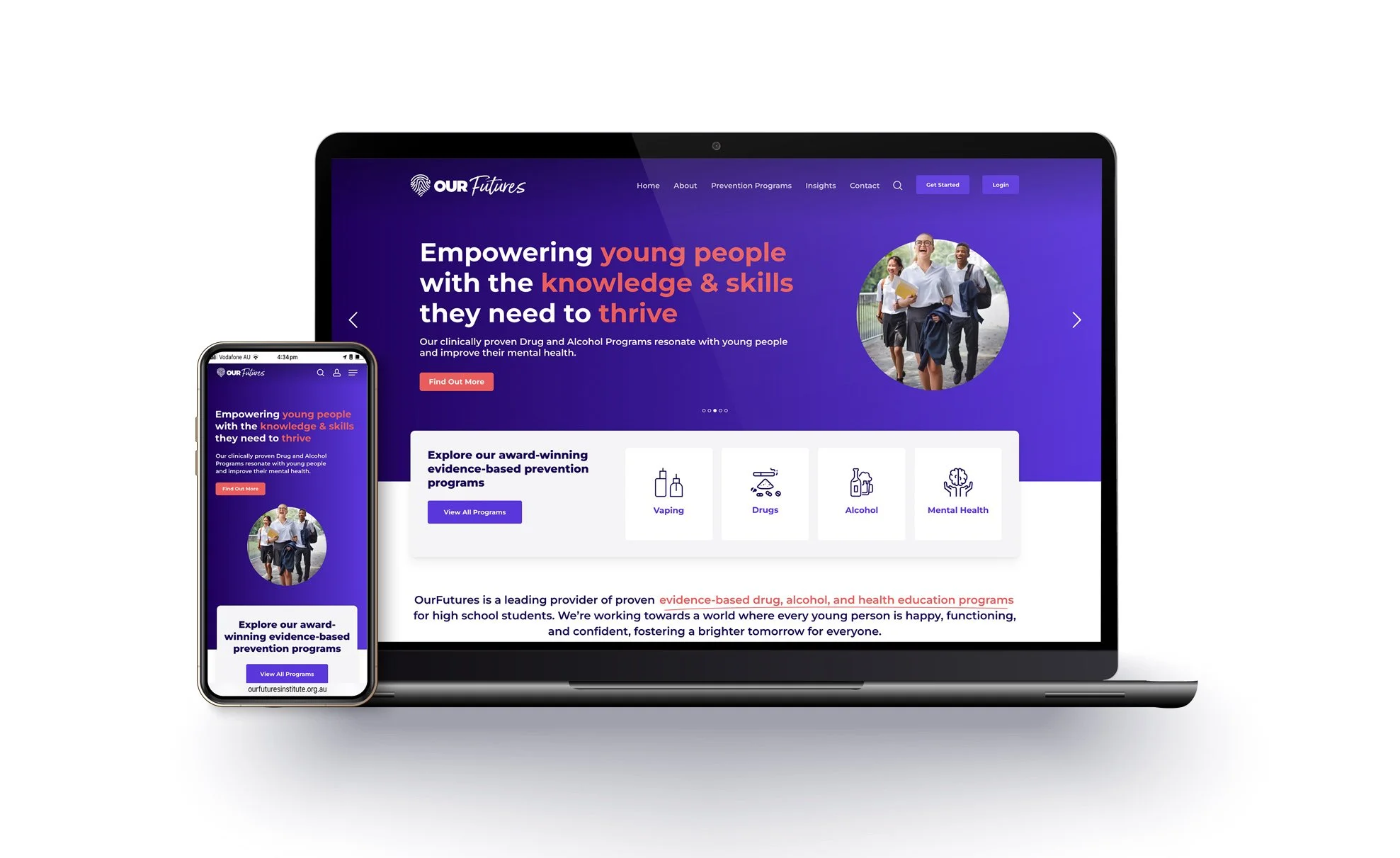 Our Futures Institute Brand and Website