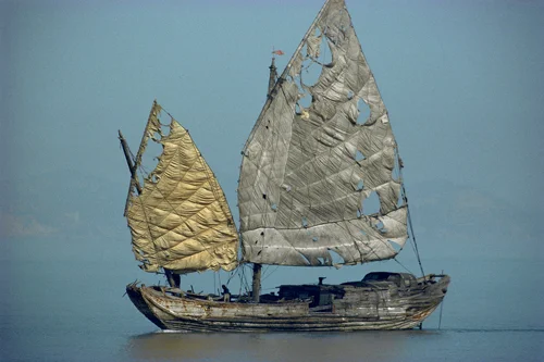A junk near Pingtan Island, Fujian Province