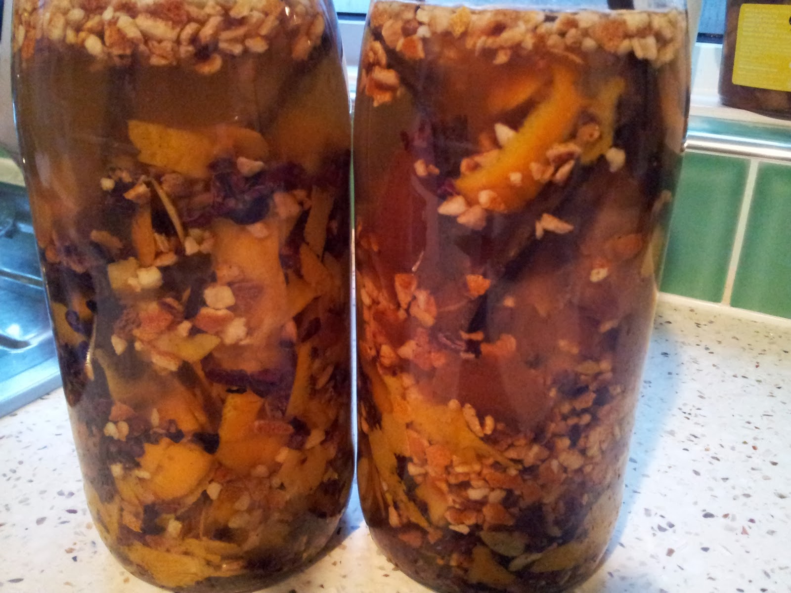 Mother's orange bitters macerating