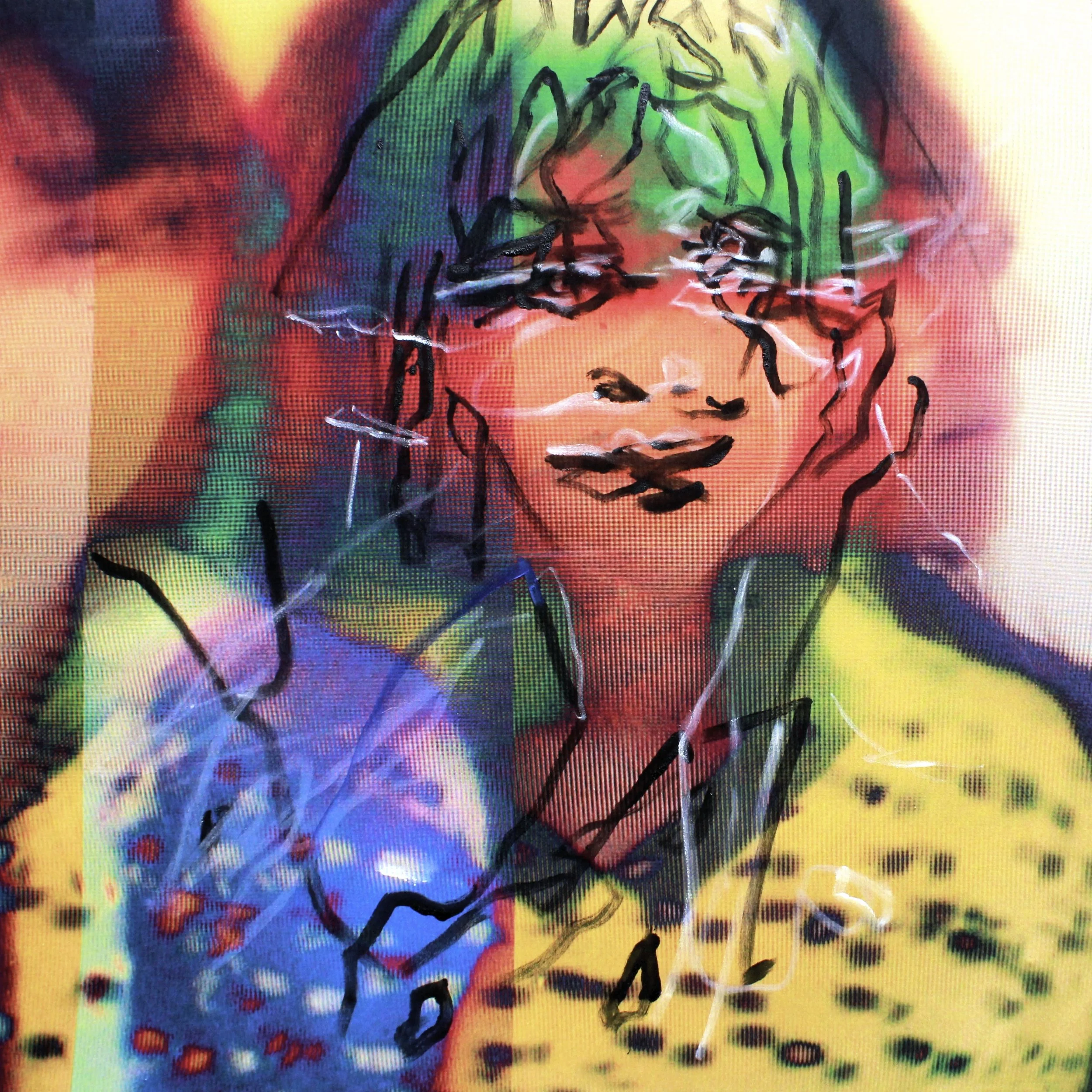  Screened  Digital artwork on stretched cotton&nbsp;  60 cm x &nbsp;60 cm  2016 &nbsp;  Available 