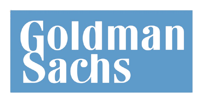 Goldman Sachs logo on a blue background