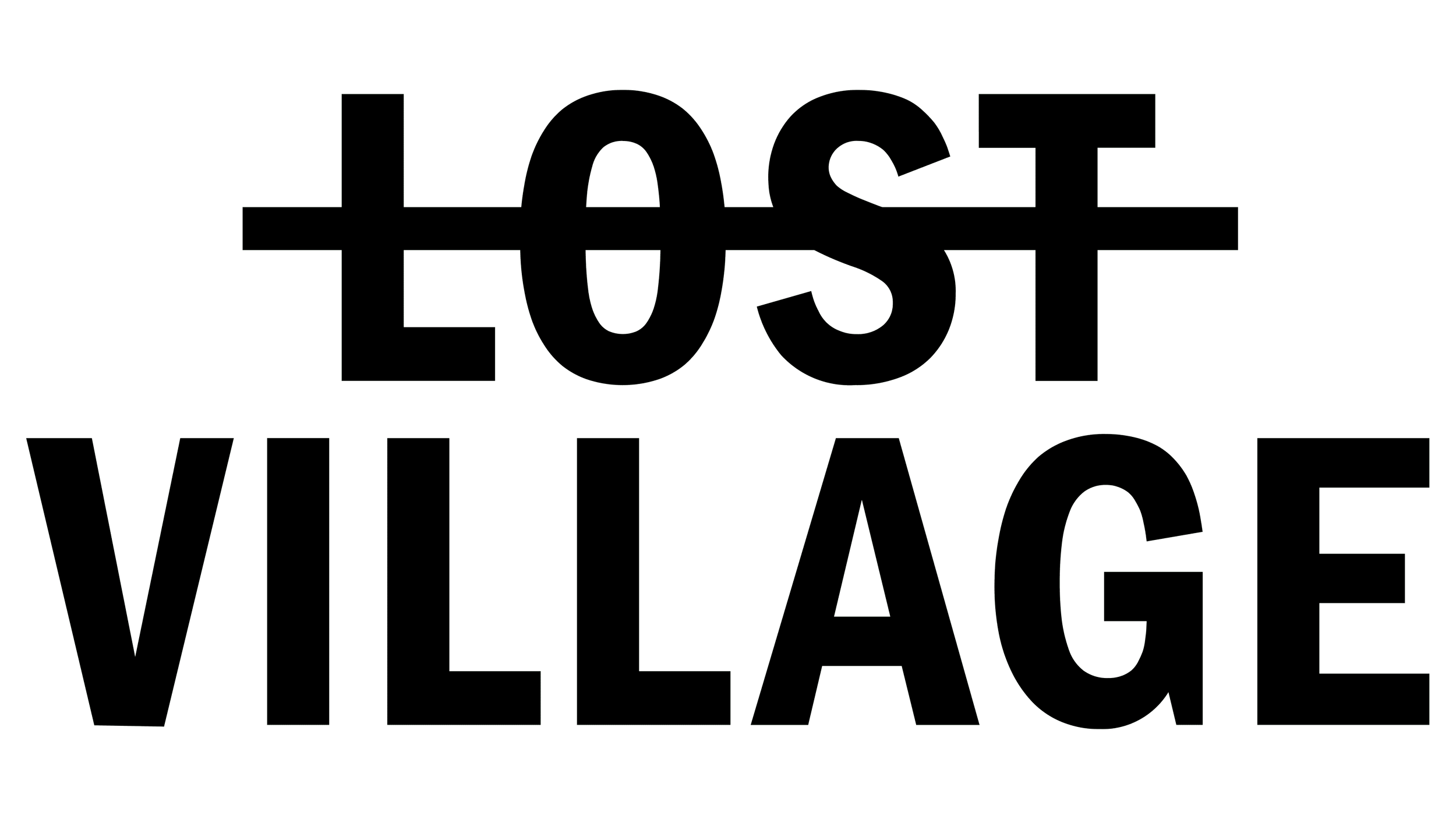 Outline of the words "Lost Village" in large letters.