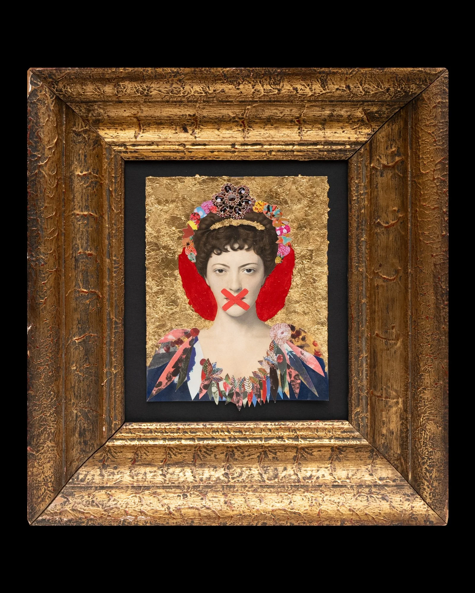 Woman with Red Cross Collage