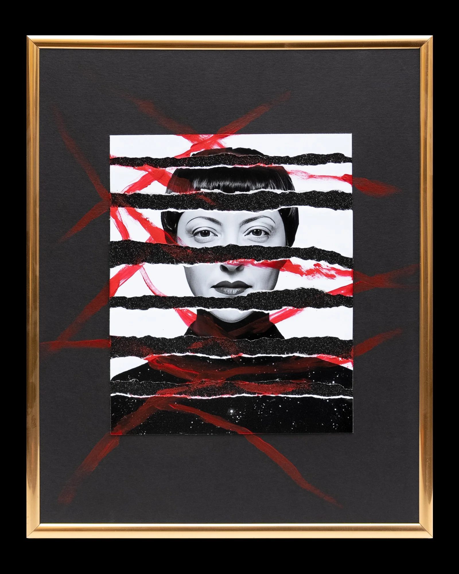 Fragmented Woman Portrait Collage