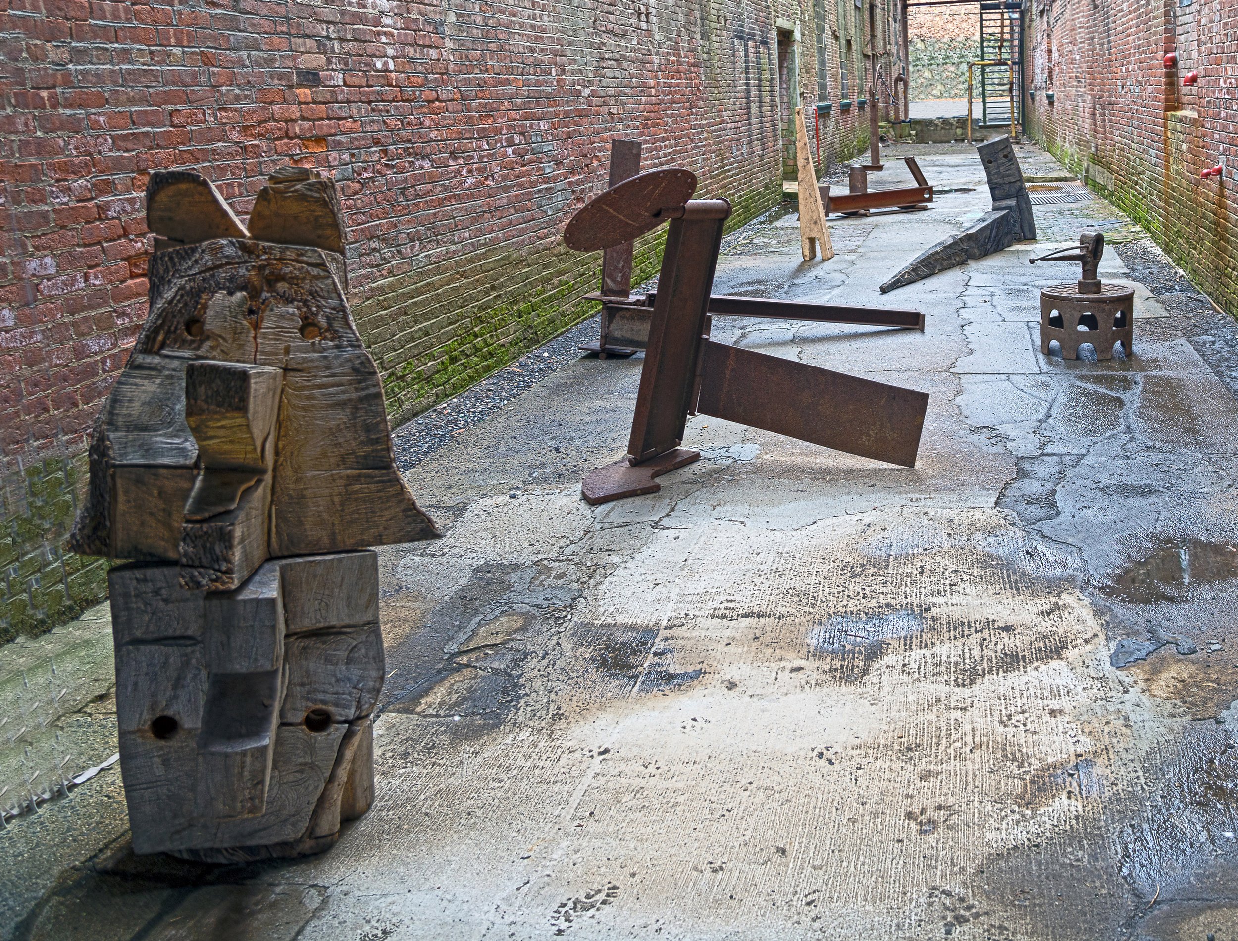Sculptures in Brick Alley - GARNER Arts Festival