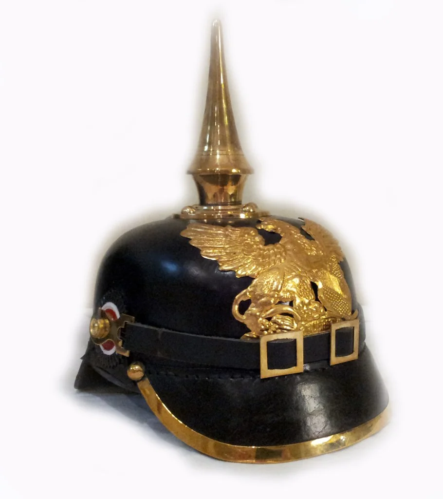 A reproduction officer’s helmet, circa 1914. (Image source: MilitaryHistoryNow.com )